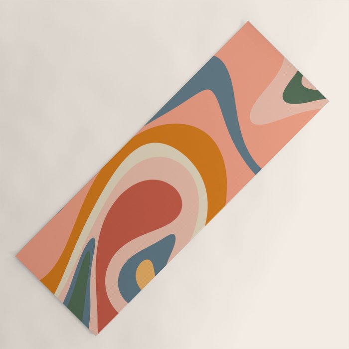Abstract Mod Thang Multicolor Retro Modern Abstract Pattern Yoga Mat Gallery Image 1