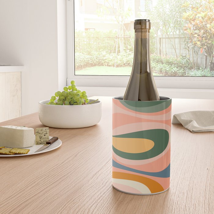 Abstract Mod Thang Multicolor Retro Modern Abstract Pattern Wine Chiller Gallery Image 4