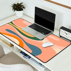 Abstract Mod Thang Multicolor Retro Modern Abstract Pattern Desk Mat Gallery Image 2
