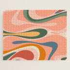 Abstract Mod Thang Multicolor Retro Modern Abstract Pattern Jigsaw Puzzle Gallery Image 1