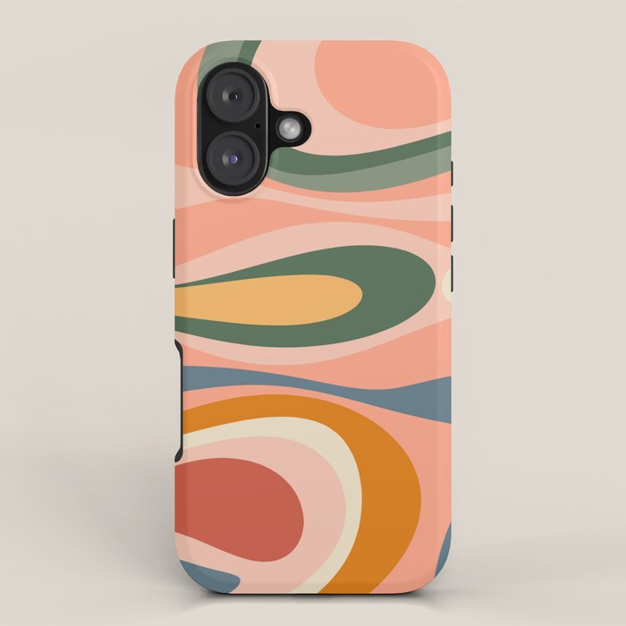 Abstract Mod Thang Multicolor Retro Modern Abstract Pattern iPhone Case Gallery Image 1