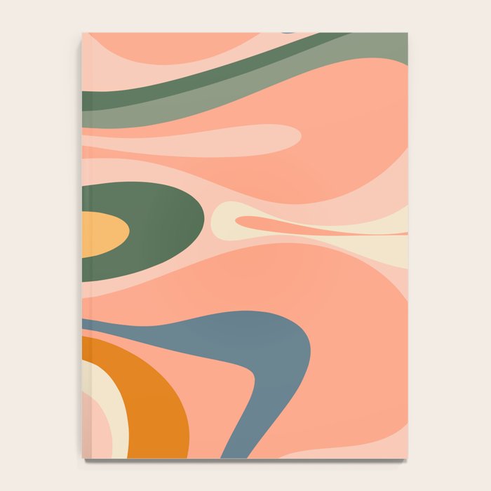 Abstract Mod Thang Multicolor Retro Modern Abstract Pattern Notebook Gallery Image 4
