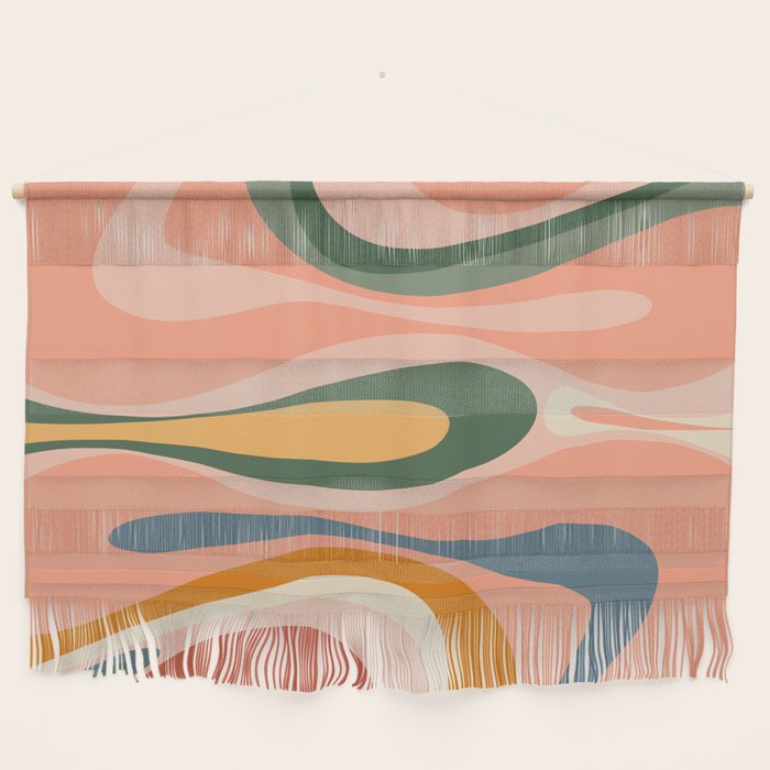 Abstract Mod Thang Multicolor Retro Modern Abstract Pattern Wall Hanging Gallery Image 1