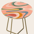 Abstract Mod Thang Multicolor Retro Modern Abstract Pattern Side Table Gallery Image 2