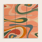 Abstract Mod Thang Multicolor Retro Modern Abstract Pattern Wood Wall Art Gallery Image 1