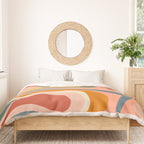 Abstract Mod Thang Multicolor Retro Modern Abstract Pattern Duvet Cover Gallery Image 3