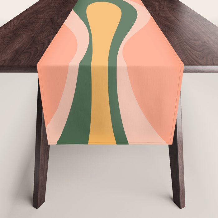 Abstract Mod Thang Multicolor Retro Modern Abstract Pattern Table Runner Gallery Image 1