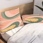 Abstract Mod Thang Multicolor Retro Modern Abstract Pattern Pillow Sham Gallery Image 2