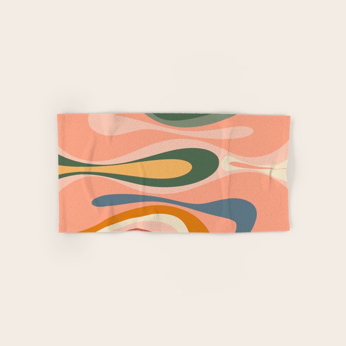 Abstract Mod Thang Multicolor Retro Modern Abstract Pattern Bath Towel Gallery Image 1