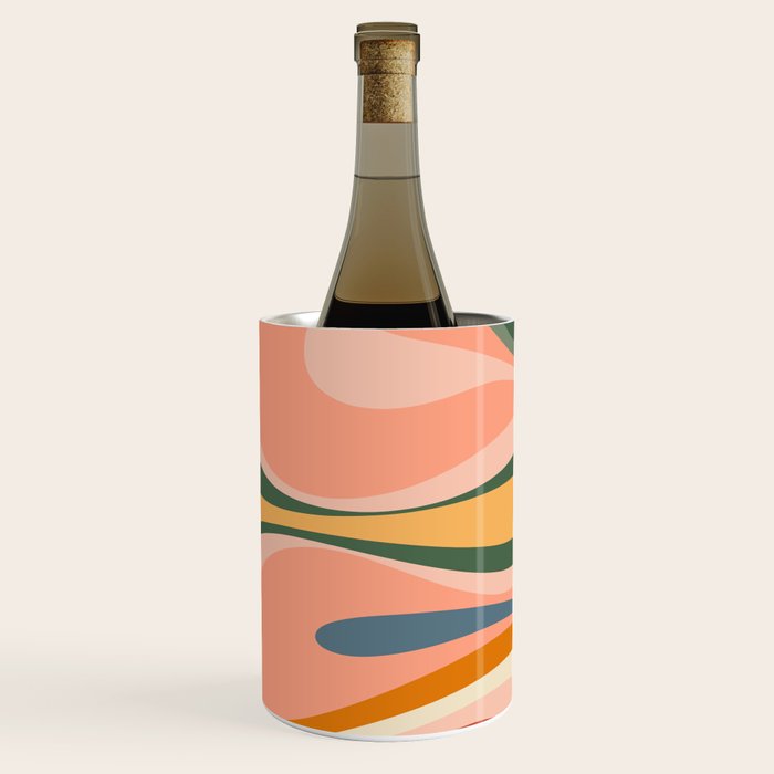 Abstract Mod Thang Multicolor Retro Modern Abstract Pattern Wine Chiller Gallery Image 2