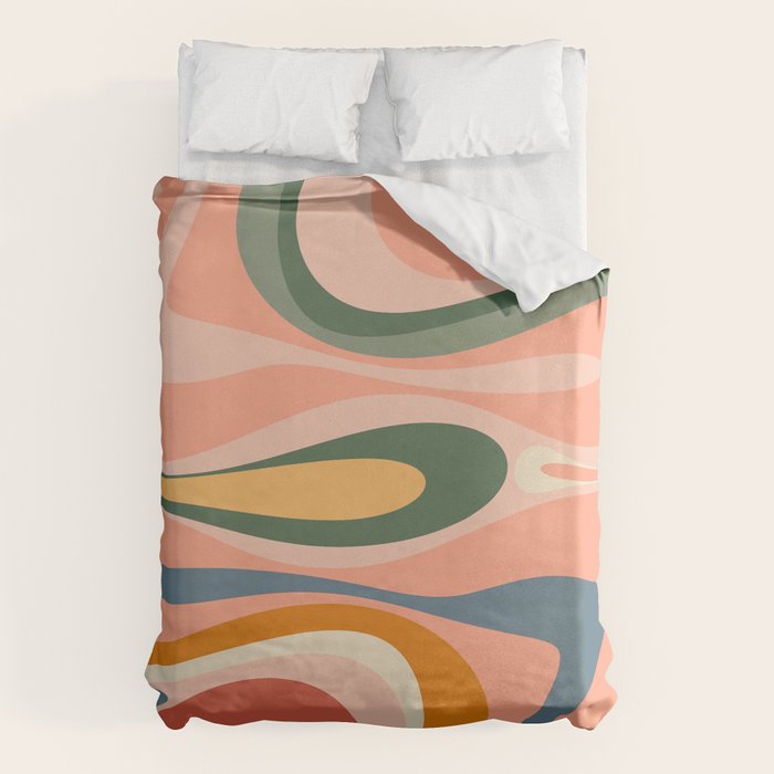 Abstract Mod Thang Multicolor Retro Modern Abstract Pattern Duvet Cover Gallery Image 6