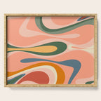 Abstract Mod Thang Multicolor Retro Modern Abstract Pattern Serving Tray Gallery Image 1