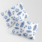 Blue and White Sea Life II Pillow Sham Gallery Image 3
