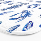 Blue and White Sea Life II Bath Mat Gallery Image 3