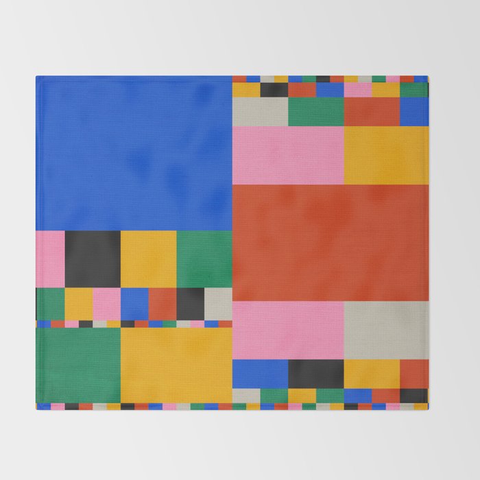 Pixels: Bauhaus Edition Throw Blanket Gallery Image 2