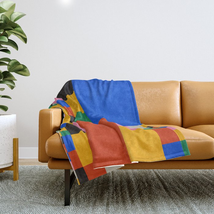 Pixels: Bauhaus Edition Throw Blanket Gallery Image 1