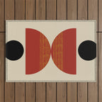 half moon abstract  Outdoor Rug Gallery Image 1