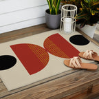 half moon abstract  Outdoor Rug Gallery Image 2