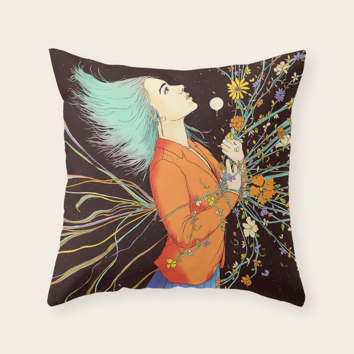 Stabbed in the Back and Still Blooming Throw Pillow Gallery Image 6