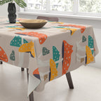 Cat and Plant 47: Mushroom Cats Tablecloth Gallery Image 3
