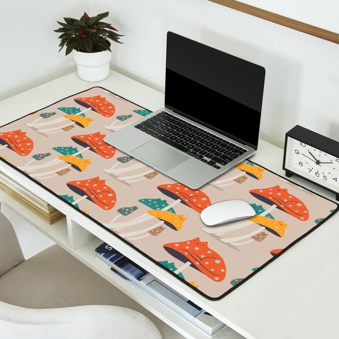Cat and Plant 47: Mushroom Cats Desk Mat Gallery Image 2