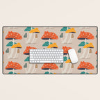Cat and Plant 47: Mushroom Cats Desk Mat Gallery Image 1