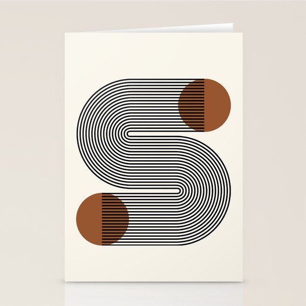 Abstraction_SUN_LINE_POP_ART_Minimalism_S001S Stationery Card Gallery Image 2