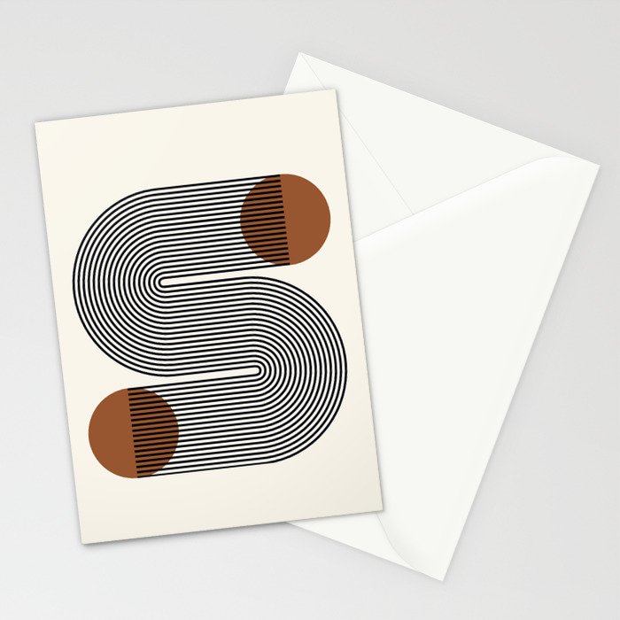 Abstraction_SUN_LINE_POP_ART_Minimalism_S001S Stationery Card Gallery Image 2