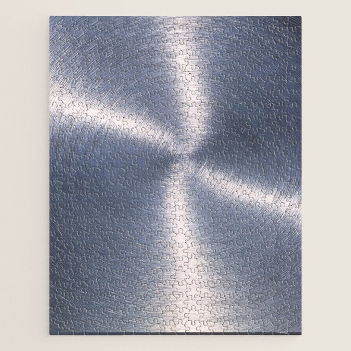 Silver Metallic Stainless Steel Pattern Jigsaw Puzzle Gallery Image 1