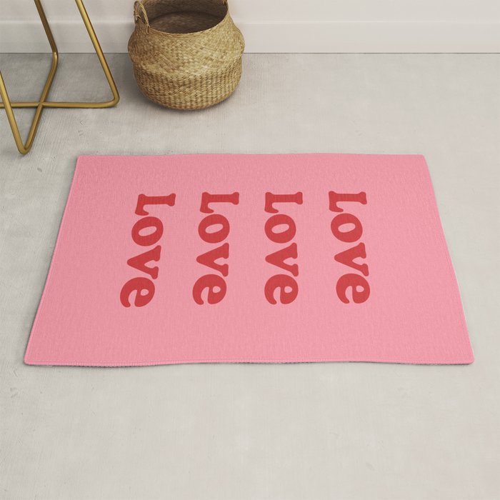 Love - pink and red Rug Gallery Image 1