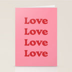 Love - pink and red Stationery Card Gallery Image 2