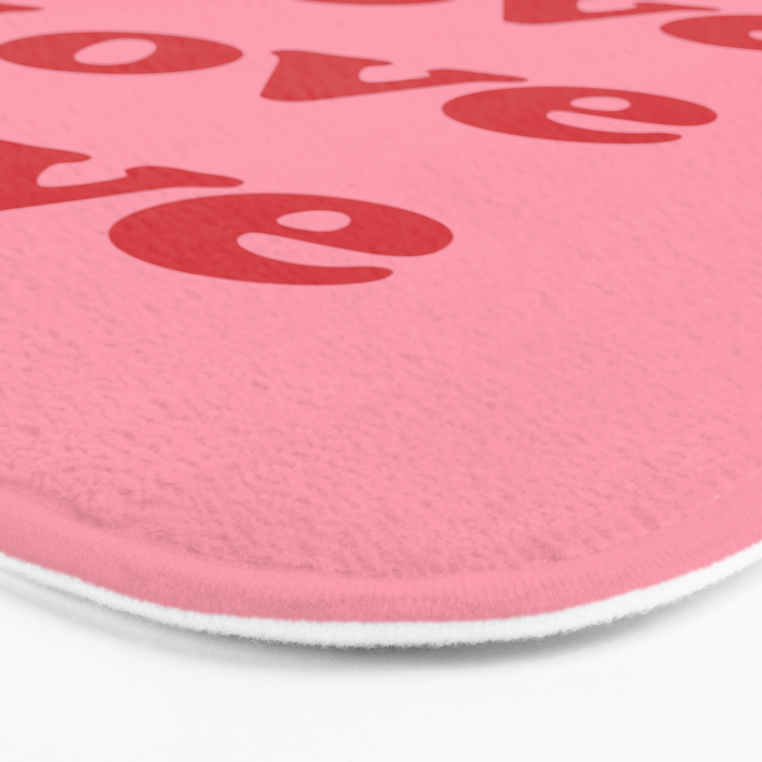 Love - pink and red Bath Mat Gallery Image 3