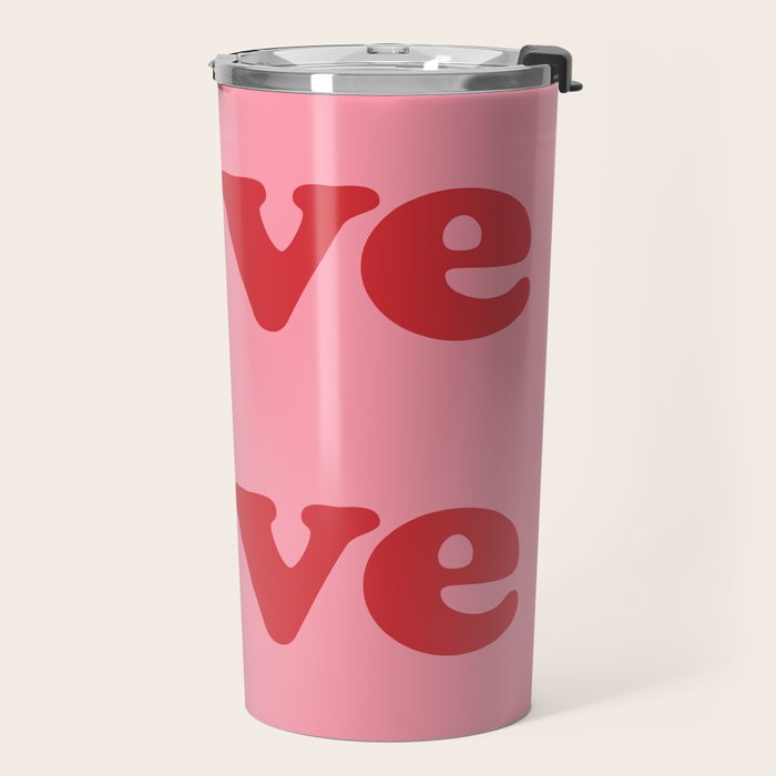 Love - pink and red Travel Mug Gallery Image 2