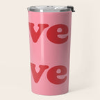 Love - pink and red Travel Mug Gallery Image 2