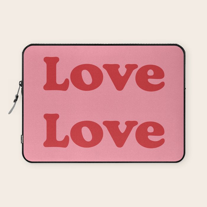 Love - pink and red Laptop Sleeve Gallery Image 1