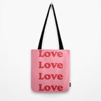 Love - pink and red Tote Bag Gallery Image 2