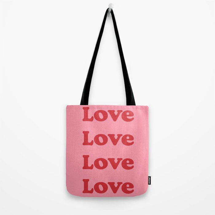 Love - pink and red Tote Bag Gallery Image 2