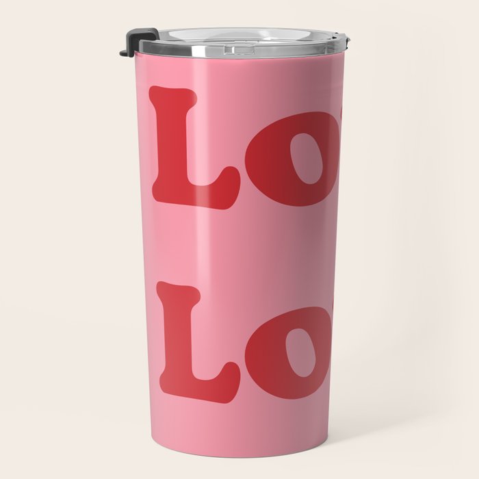Love - pink and red Travel Mug Gallery Image 3