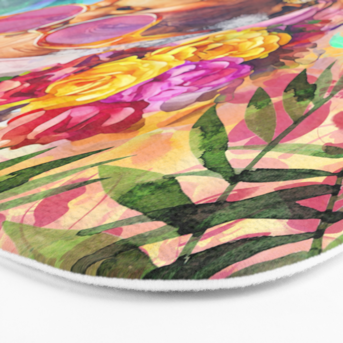 Tropical Grace And Ageless Elegance Without Limits Female Portrait Bath Mat Gallery Image 3