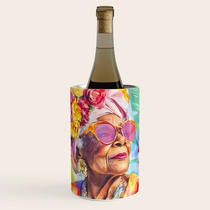 Tropical Grace And Ageless Elegance Without Limits Female Portrait Wine Chiller Gallery Image 1