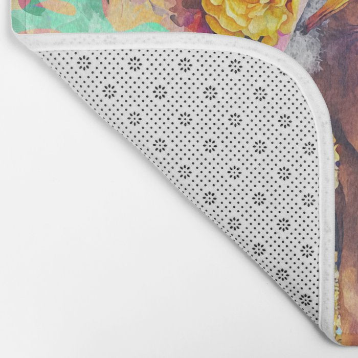 Tropical Grace And Ageless Elegance Without Limits Female Portrait Bath Mat Gallery Image 2