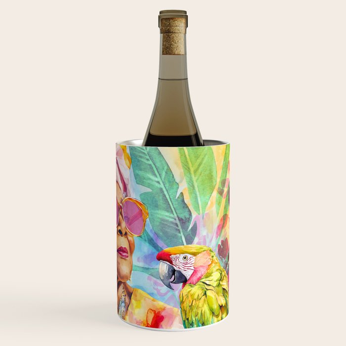 Tropical Grace And Ageless Elegance Without Limits Female Portrait Wine Chiller Gallery Image 3
