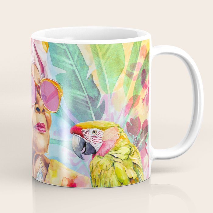 Tropical Grace And Ageless Elegance Without Limits Female Portrait Coffee Mug Gallery Image 1