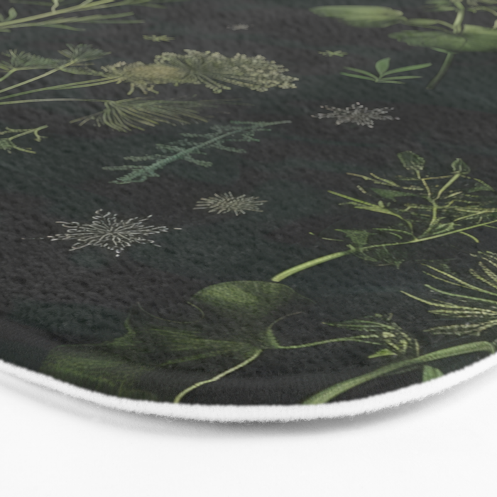 Full Moon Forest - Dreaming Crescent Moon Botanical  Bath Mat Gallery Image 3