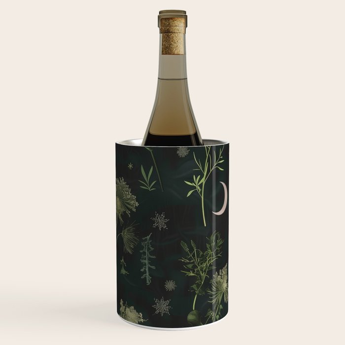 Full Moon Forest - Dreaming Crescent Moon Botanical  Wine Chiller Gallery Image 3