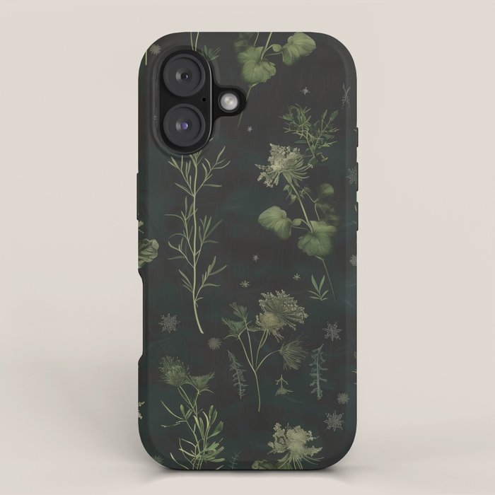 Full Moon Forest - Dreaming Crescent Moon Botanical  iPhone Case Gallery Image 1