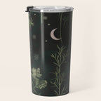 Full Moon Forest - Dreaming Crescent Moon Botanical  Travel Mug Gallery Image 3