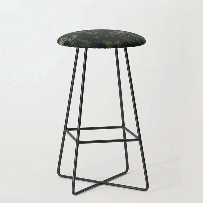 Full Moon Forest - Dreaming Crescent Moon Botanical  Stool Gallery Image 1