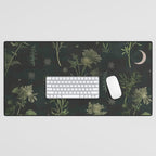 Full Moon Forest - Dreaming Crescent Moon Botanical  Desk Mat Gallery Image 1