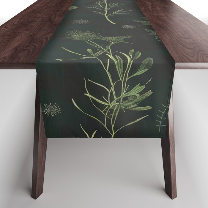 Full Moon Forest - Dreaming Crescent Moon Botanical  Table Runner Gallery Image 1